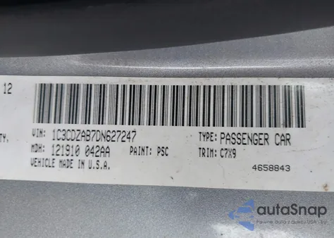 2013 Dodge Avenger Se z USA, uszkodzony, nr VIN 1C3CDZAB7DN627247